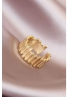 BFS Gold Renk Metal Ayarlamalı Kadın Yüzük