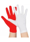 BFS Gösteriler İçin 1 Çift Kırmızı Beyaz Pandomim Eldiveni Çocuk Boy