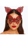 BFS Gösterişli Kırmızı Dantel Maske Ve Taç Seti 7 No – Masquerade Ve Davetler İçin
