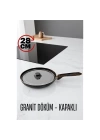 BFS  Granit Döküm Tava Paslanmaz Çelik Kapaklı -Yapışmaz Taban 28 Cm