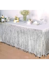 BFS  Gümüş Metalize Masa Eteği 275x75 cm – Kendinden Yapışkanlı