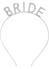 BFS   Gümüş Renk Bekarlığa Veda Kristal Taş Bride Tacı İthal 16x10 cm