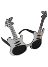 BFS   Gümüş Renk Rockn Roll Gitar Şekilli Parti Gözlüğü 15x15 cm