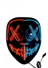 BFS Hallowen Parti Maskesi Neon Led Işıklı Maske 3 Modlu Cadılar Bayramı Maskesi