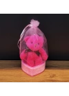 BFS Hediyelik Pembe Tül Kese Ve Ayıcık