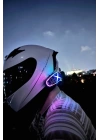 BFS Helmet Graffiti Motor Kask Kulaklık Rgb Modlu Su Geçirmez 6.0 Bluetooth Intercom Yenı Model