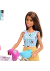 BFS  HJY94 Barbie Brooklyn ve Malibu Pasta Yapıyor Oyun Seti
