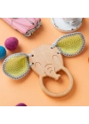 BFS Hobi Baby Araba Figürlü Organik Ahşap Diş Kaşıyıcı