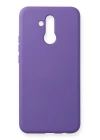 BFS  Huawei Mate 20 Lite Kılıf Nano içi Kadife Silikon - Koyu Mor