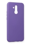 BFS  Huawei Mate 20 Lite Kılıf Nano içi Kadife Silikon - Koyu Mor
