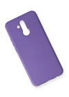 BFS  Huawei Mate 20 Lite Kılıf Nano içi Kadife Silikon - Koyu Mor