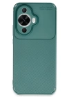 BFS  Huawei Nova 12S Kılıf Auto Focus Karbon Kapak - Koyu Yeşil