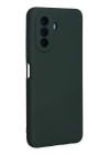 BFS  Huawei Nova Y70 Kılıf Nano içi Kadife Silikon - Koyu Yeşil