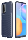 BFS  Huawei P Smart 2021 Kılıf Auto Focus Karbon Kapak - Lacivert