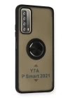 BFS  Huawei P Smart 2021 Kılıf Montreal Yüzüklü Silikon Kapak - Siyah