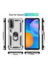 BFS  Huawei P Smart 2021 Kılıf Sofya Yüzüklü Silikon Kapak - Gümüş