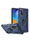 BFS  Huawei P Smart 2021 Kılıf Sofya Yüzüklü Silikon Kapak - Lacivert