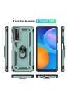 BFS  Huawei P Smart 2021 Kılıf Sofya Yüzüklü Silikon Kapak - Yeşil