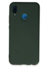 BFS  Huawei P20 Lite Kılıf Nano içi Kadife Silikon - Koyu Yeşil