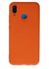 BFS  Huawei P20 Lite Kılıf Nano içi Kadife Silikon - Turuncu