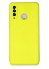 BFS  Huawei P30 Lite Kılıf Nano içi Kadife Silikon - Sarı
