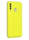 BFS  Huawei P30 Lite Kılıf Nano içi Kadife Silikon - Sarı