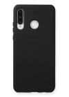 BFS  Huawei P30 Lite Kılıf Nano içi Kadife Silikon - Siyah