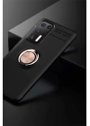 BFS  Huawei P40 Kılıf Range Yüzüklü Silikon - Siyah-Gold