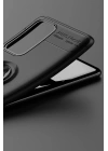 BFS  Huawei P40 Kılıf Range Yüzüklü Silikon - Siyah-Mavi