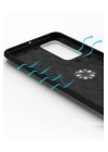BFS  Huawei P40 Kılıf Range Yüzüklü Silikon - Siyah-Mavi