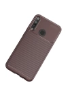 BFS  Huawei P40 Lite E Kılıf Auto Focus Karbon Kapak - Kahverengi