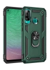 BFS  Huawei P40 Lite E Kılıf Sofya Yüzüklü Silikon Kapak - Yeşil