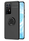 BFS  Huawei P40 Pro Kılıf Range Yüzüklü Silikon - Siyah