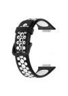 BFS  Huawei Watch Fit 2 Spor Delikli Kordon - Siyah-Beyaz