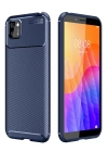 BFS  Huawei Y5P Kılıf Auto Focus Karbon Kapak - Lacivert