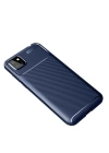BFS  Huawei Y5P Kılıf Auto Focus Karbon Kapak - Lacivert
