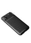 BFS  Huawei Y5P Kılıf Auto Focus Karbon Kapak - Siyah