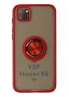 BFS  Huawei Y5P Kılıf Montreal Yüzüklü Silikon Kapak - Kırmızı