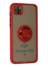 BFS  Huawei Y5P Kılıf Montreal Yüzüklü Silikon Kapak - Kırmızı