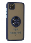 BFS Huawei Y5P Kılıf Montreal Yüzüklü Silikon Kapak - Lacivert