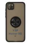 BFS  Huawei Y5P Kılıf Montreal Yüzüklü Silikon Kapak - Siyah