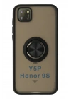 BFS Huawei Y5P Kılıf Montreal Yüzüklü Silikon Kapak - Siyah