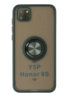 BFS Huawei Y5P Kılıf Montreal Yüzüklü Silikon Kapak - Yeşil