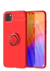 BFS  Huawei Y5P Kılıf Range Yüzüklü Silikon - Kırmızı