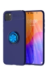 BFS  Huawei Y5P Kılıf Range Yüzüklü Silikon - Mavi