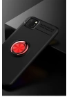 BFS  Huawei Y5P Kılıf Range Yüzüklü Silikon - Siyah-Kırmızı