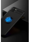 BFS  Huawei Y5P Kılıf Range Yüzüklü Silikon - Siyah-Mavi