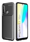 BFS  Huawei Y6P Kılıf Auto Focus Karbon Kapak - Siyah