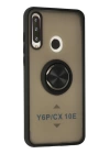 BFS  Huawei Y6P Kılıf Montreal Yüzüklü Silikon Kapak - Siyah