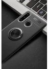 BFS  Huawei Y6P Kılıf Range Yüzüklü Silikon - Siyah